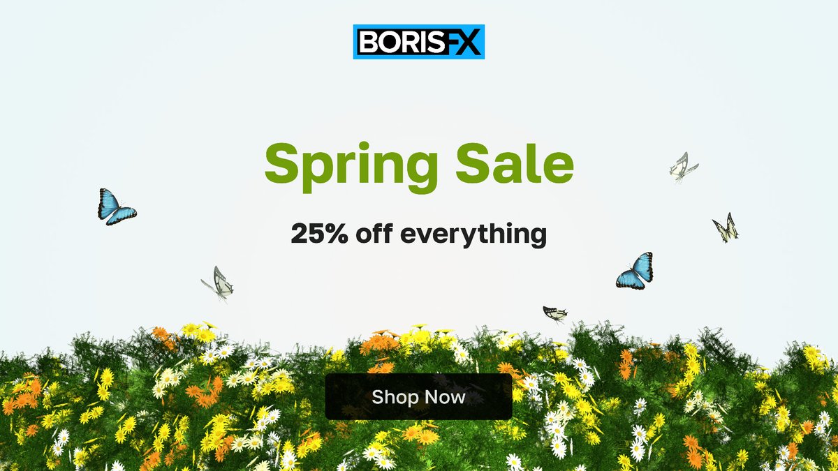 🌞 Spring Sale | #nabshow

Fresh Cuts on Top Creative Tools
One week only. Ends Sunday, April 21, at midnight PDT. 

➡️ bit.ly/4cVLtPE

#VFX #videoediting #filmmaking #contentcreator #youtuber #borisfx #photoediting #audio
