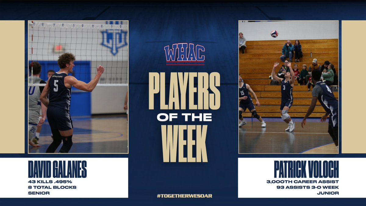 Galanes and Voloch earn WHAC Player of the Week honors.

cugoldeneagles.com/news/2024/4/15…

#TogetherweSOAR