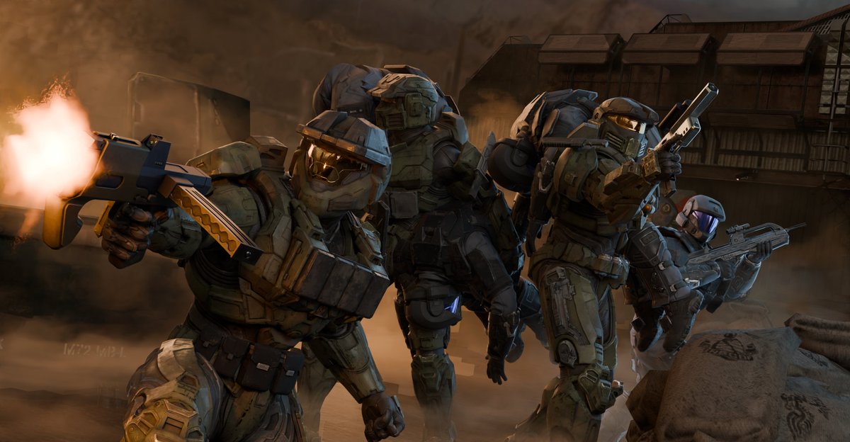 Gold Team's daring rescue of the 19th Drop Jet Platoon on Hat Yai earned the Spartans the quiet respect of the Helljumpers, and a reputation for recklessness with HIGHCOM. Nevertheless, Gold did not leave people behind.

(L2R: S010, S043, S044)

#HaloSpotlight