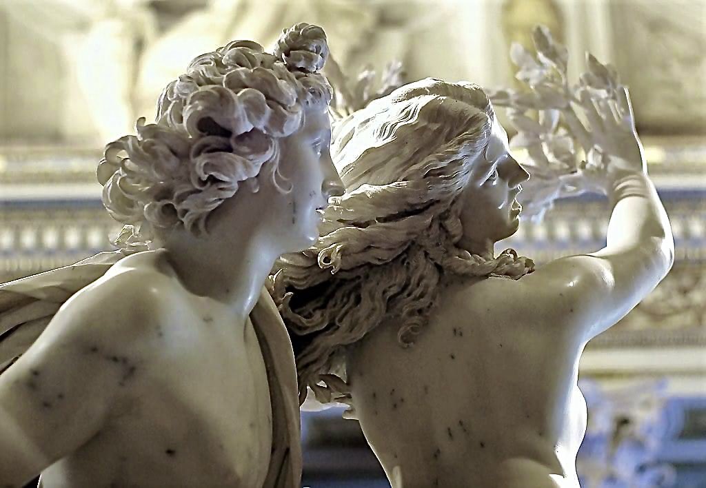 #arte Apollo & Dafne (dettaglio) gruppo scultoreo realizzato da #GianLorenzoBernini 1625 #barocco Museo #GalleriaBorghese ' Quando il marmo prende vita ' 🤍