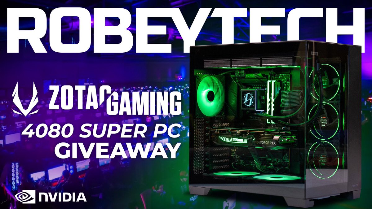 👀 Epic Giveaway alert! 👀 Thanks to @ZOTAC_USA and @NVIDIAGeForce we did a build with the new @ZOTAC 4080 Super AMP @PDXLAN! The best part? You can win it! Enter here - gleam.io/LxBtP/win-a-cu…