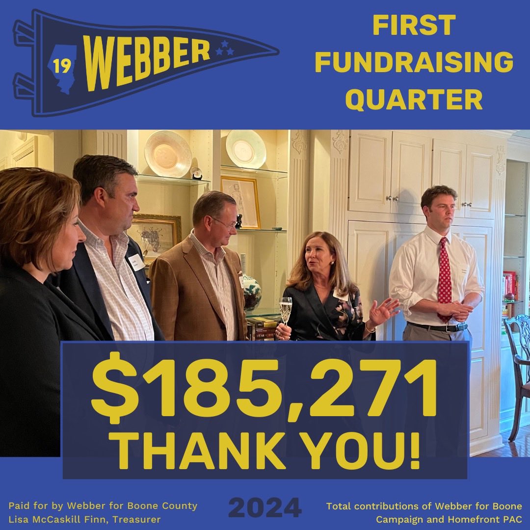 We had another phenomenal fundraising quarter! The only thing I’m more grateful for than my amazing team of @karleeseek & @ColeBower_ is the incredible community around us that made it happen #MoLeg