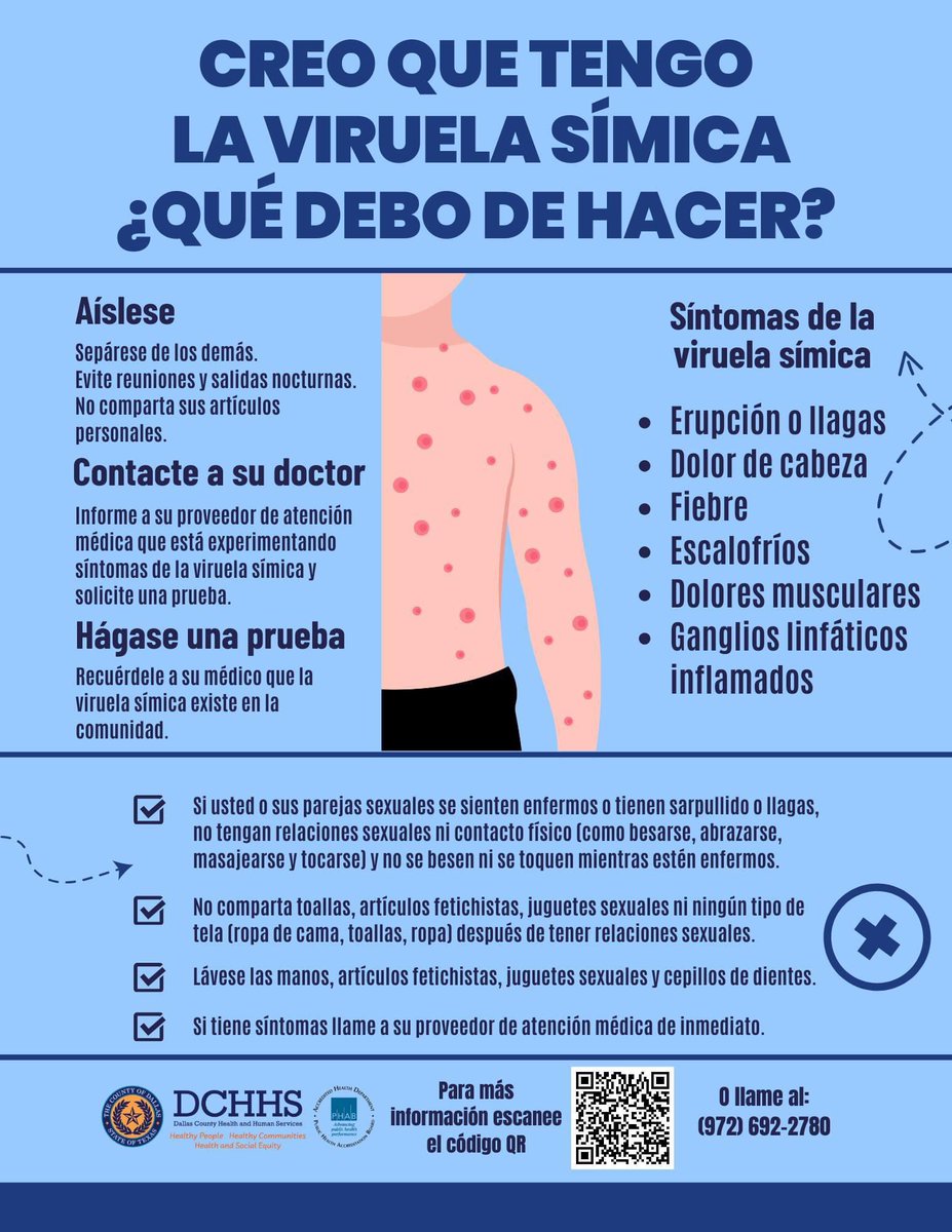 📌¡Revise estos datos acerca de la viruela símica! Si se mantiene bien informado, podrá protegerse a sí mismo y a sus seres queridos. ✅Para más información haga clic aquí: rb.gy/v8s74f #Saludable #Verano