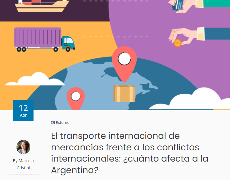 Por el momento las rutas de nuestras exportaciones principales no han sido afectadas por los conflictos internacionales, pero los riesgos persisten. Marcela Cristini y Guillermo Bermúdez bit.ly/3TXRLFG #RevistaFIEL #IndicadoresdeCoyuntura