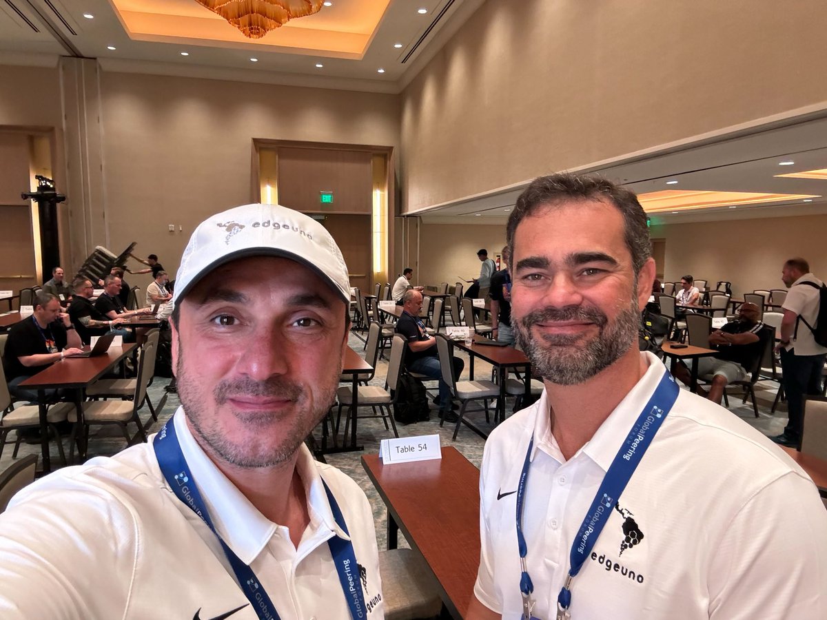 Hello from San Juan, Puerto Rico! 🇵🇷 Our dynamic duo, Mehmet Akcin and Epafras Schaden, are currently making connections at the Global Peering Forum 2024! 🚀 They're on a mission to boost the internet experience across Latin America and this space is great to exchange ideas.…