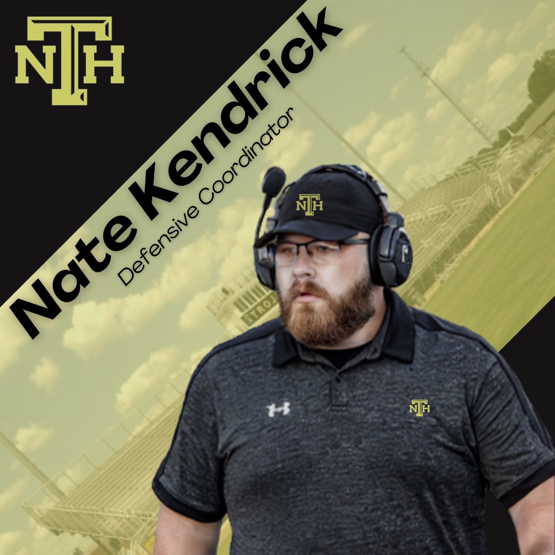 We are excited to welcome Coach Nate Kendrick as @NHTrojansFB defensive coordinator! #D2W #TPOD