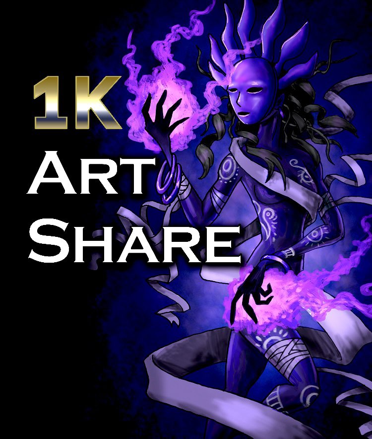 🤘🏻Thank you guys so much for 1K!🙏🏻
To celebrate, let’s do an #artshare 

🔥ART SHARE!🔥

🎨Share your art
✏️RT for visibility 
🕸️Like and support one another!
💀No A.I./NFT