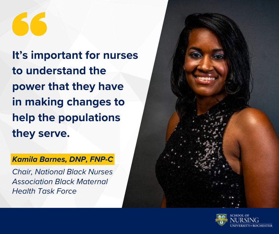 Even small changes can lead to better outcomes. In honor of Black Maternal Health Week, #URNursing alumna Kamila Barnes '11N (MS) '13N (DNP) shares how nurses can be advocates for maternal health equity. urson.us/bmhw-kb #BMW2024