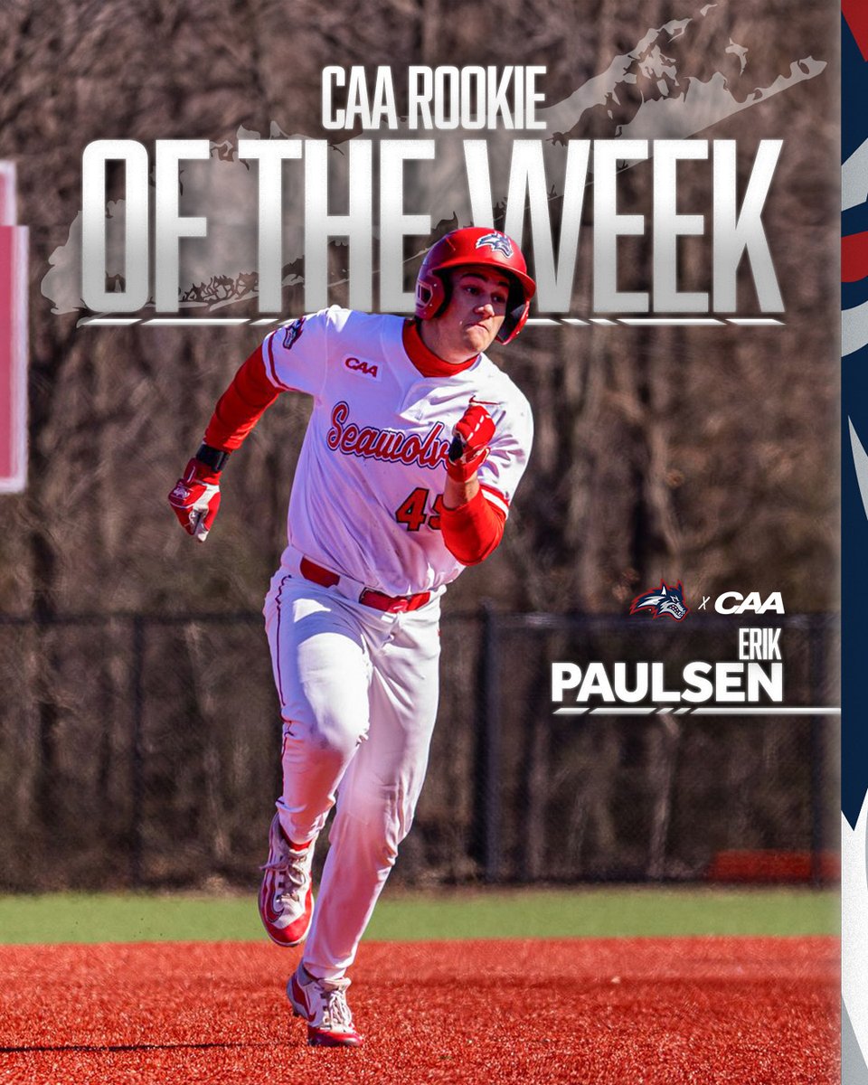 For the third time this season, your @CAASports Rookie of the Week 💪 📰: bit.ly/43YhFOa 🌊🐺 x #NCAABaseball x @ErikPaulsen45