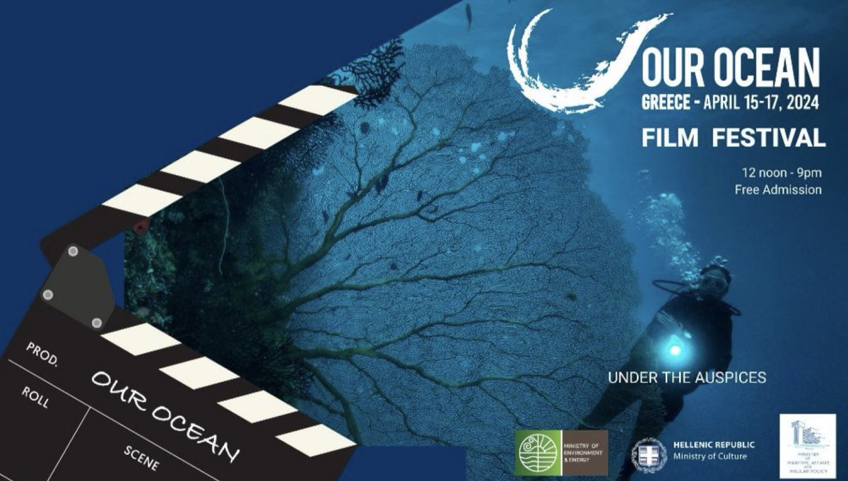 📽️ Launched today, we're proud to bring you the very first #OurOcean Film Festival! Prepare yourself for documentaries, short and long movies, all with one thing in common: the celebration of our ocean 🌊 Dive into the program ⬇️ #OurOceanGreece @MegaronAthens…