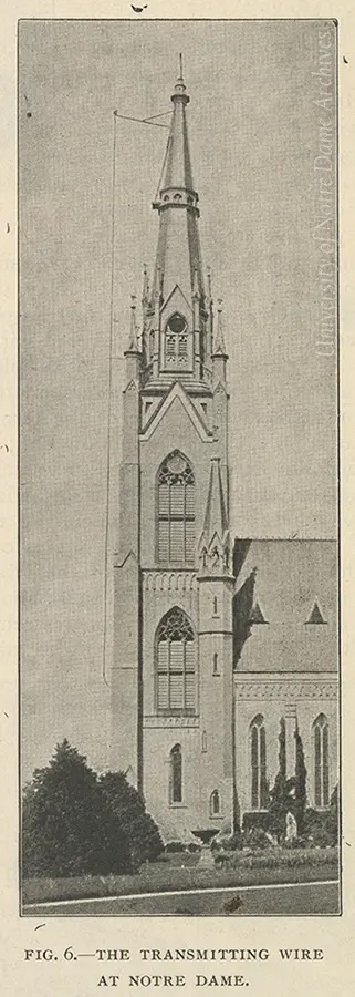 On April 19, 1899, the first long-distance wireless transmission in North America was sent from Notre Dame to @saintmarys. This Friday, we'll celebrate 125 years of wireless innovation with on campus events and a reenactment: go.nd.edu/087627