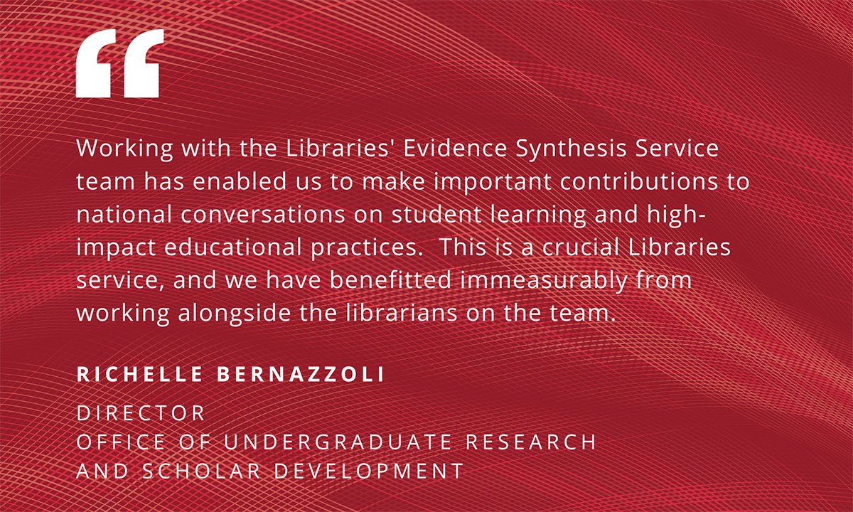 Read how our Evidence Synthesis Service team helped analyze student research experiences at @CarnegieMellon. Full story here: bit.ly/3U7XwC2