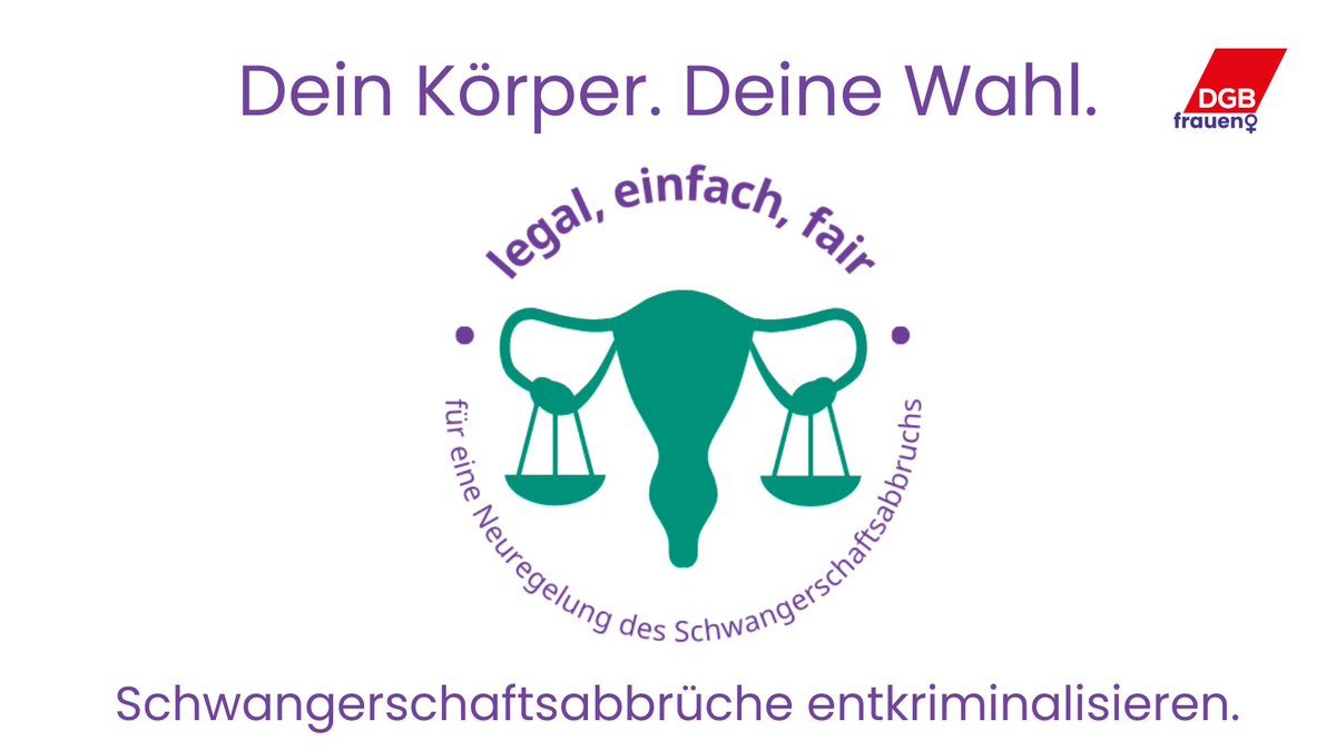 Frauen in Schwangerschaftskonflikten müssen selbstbestimmt entscheiden können. Der @dgb_news fordert schon lange, Schwangerschaftsabbrüche zu entkriminalisieren. Das empfiehlt jetzt auch die Expertenkommission der Bundesregierung: youtube.com/watch?v=UJW8d7… @ProChoice_DE