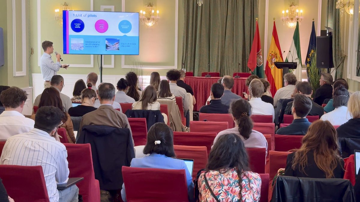 AEGranada's tweet photo. Presentations of actions in the different cities that participate in the @pocityf project, which aims to help historic cities become more ecological, efficient and liveable.  @dipgra @aytogr 
#granadaterritoriosostenible https://t.co/pPzwXvSJzt