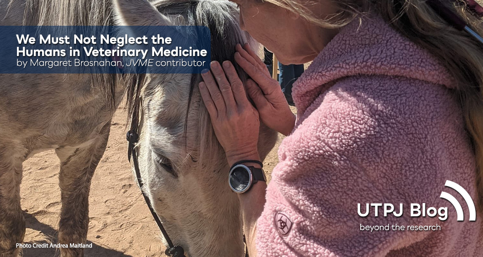 Learn about the impact of narrative #medicine and medical humanities in #vet education in a UTP blog post by @JVME_AAVMC author @ThatVetHumDVM. Brosnahan explores how these disciplines humanize the vet profession: bit.ly/JVMEmb

The article is #FreetoRead until Apr 19.