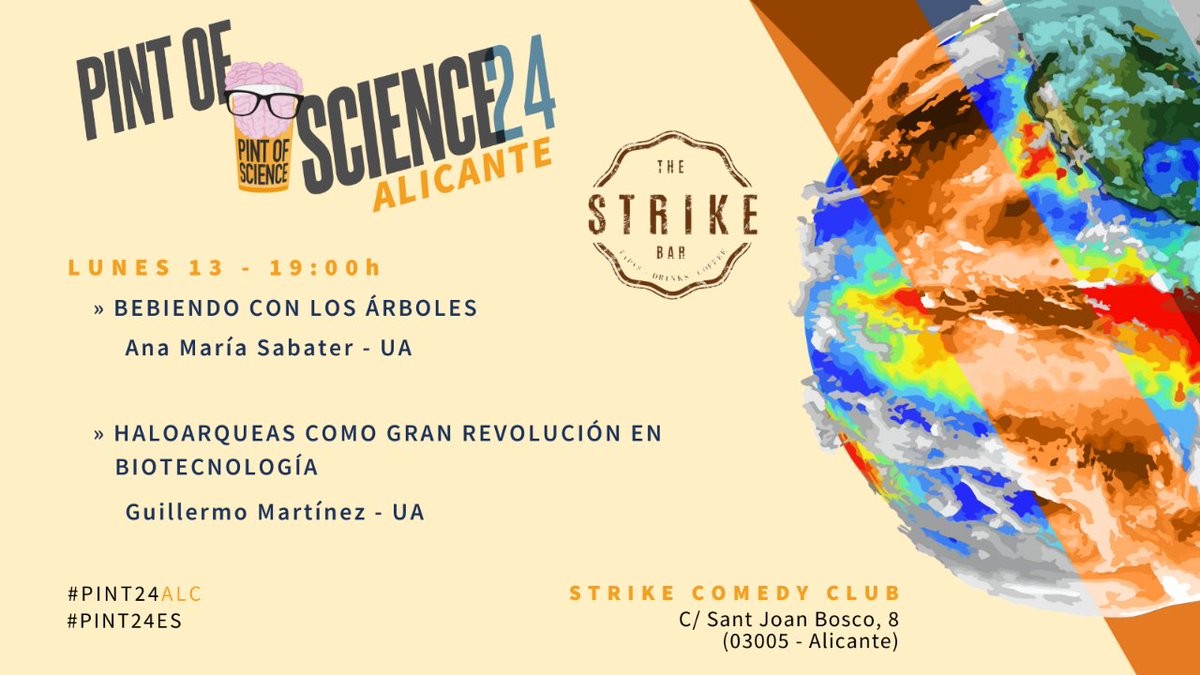adcalicante's tweet photo. 🎟️Ya tenemos cartel definitivo para #PINT24ALC @pintofscienceES 

1️⃣13 mayo: Planeta Tierra - Alicante - Strike Comedy club
2️⃣14 mayo: Mente Maravillosa - San Vicente del Raspeig - Parole Club
3️⃣15 mayo: Nuestro Cuerpo - San Juan de Alicante - @salaeuterpe

#PINT24ES
#PINT24 https://t.co/HPkpJx80p7