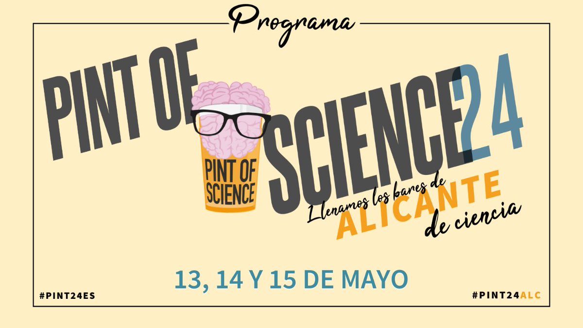 adcalicante's tweet photo. 🎟️Ya tenemos cartel definitivo para #PINT24ALC @pintofscienceES 

1️⃣13 mayo: Planeta Tierra - Alicante - Strike Comedy club
2️⃣14 mayo: Mente Maravillosa - San Vicente del Raspeig - Parole Club
3️⃣15 mayo: Nuestro Cuerpo - San Juan de Alicante - @salaeuterpe

#PINT24ES
#PINT24 https://t.co/HPkpJx80p7