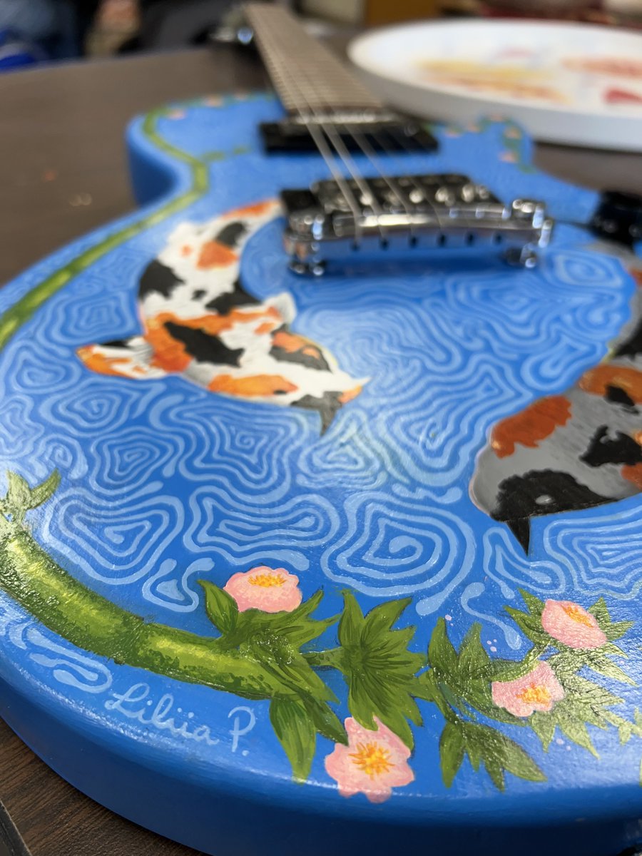 Liliia Pace’s design was selected for the 2024 Epiphone Dogwood Arts Contest. Her guitar will be on display in May at the Dogwood Arts Gallery in Knoxville, TN in coordination with the music festival Southern Skies. We are so impressed and proud of her! #OneValley