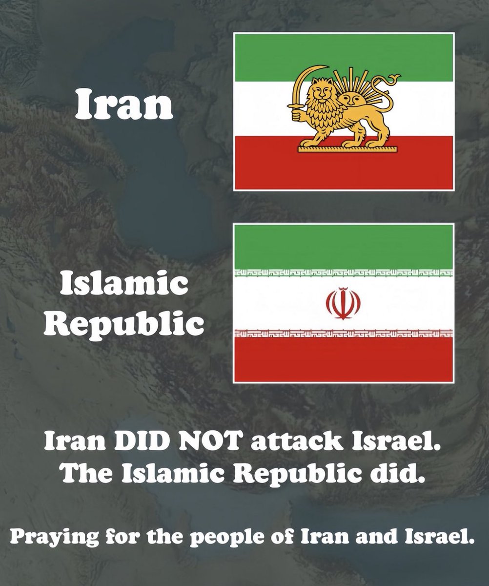 @IsraelWarRoom Please please please please use the word 'the Islamic Republic in Iran' or 'regime in Iran' 😔 The people of Iran despise this regime. As opposed to the regime, we seek peace. #IraniansStandWithIsrael
