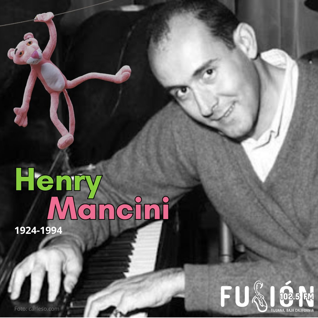 #UnDíaComoHoy nace Henry Mancini, compositor, director de orquesta, pianista y flautista estadounidense, creador de #Soundtracks para cine y tv y ganador de 3 premios Oscar. Alcanzó fama mundial por musicalizar #LaPanteraRosa y el programa 'Aunque Ud. no lo crea'🎹