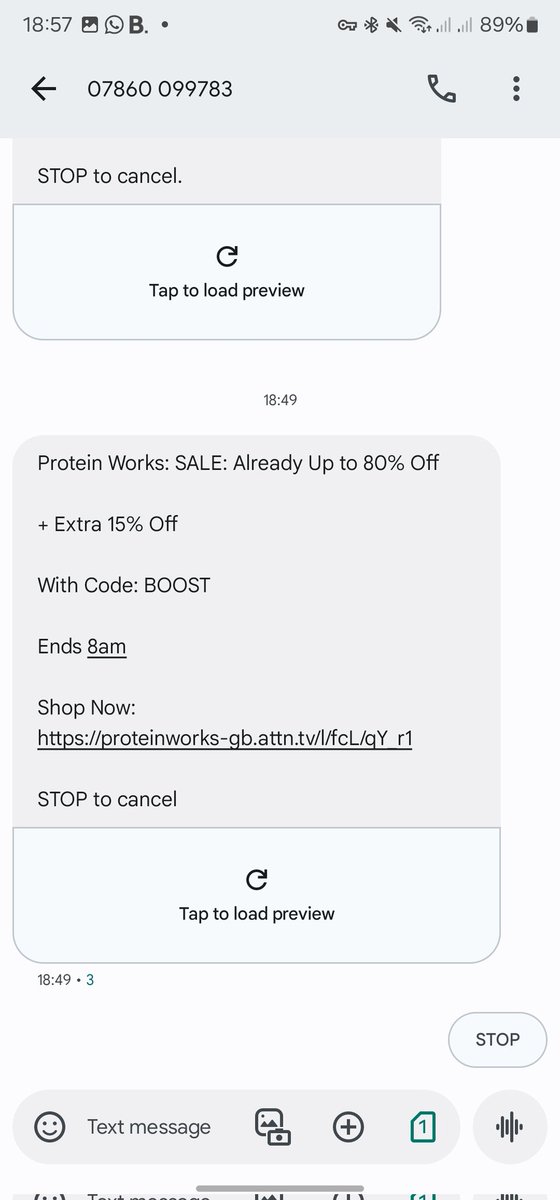 JDWAndrews's tweet photo. @TheProteinWorks why do your discount codes never work? why waste my time texting me a code thats useless? https://t.co/ERbKbgh7Ka