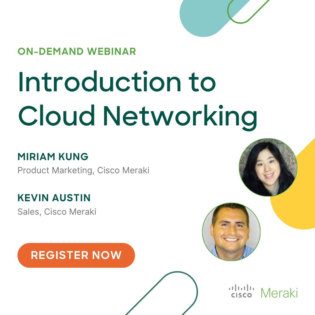 Catch up on our Introduction to Cloud Networking webinar—on demand. We cover it all—the basics, the benefits, and how to take your SMB to the next level—with our cloud-based platform. Watch now 🔽 cs.co/6016wABZ8 #CiscoMeraki