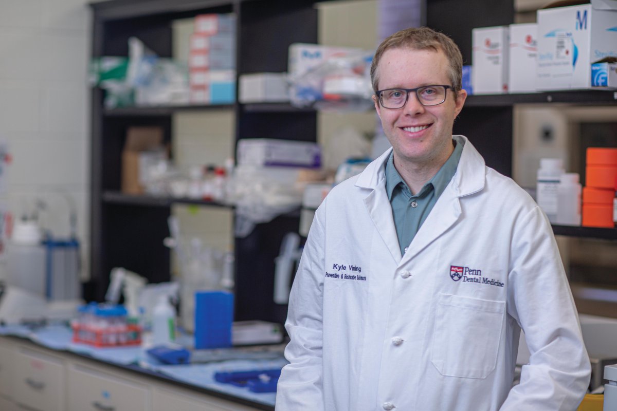 Kyle Vining (@kylevining86), Asst. Prof. in Preventive and Restorative Sciences at @Penndentalmed & @MSEatPenn, received a Biomedical Research Award from The Hartwell Foundation to explore a new childhood leukemia treatment. 
More: bit.ly/4cYJCcU