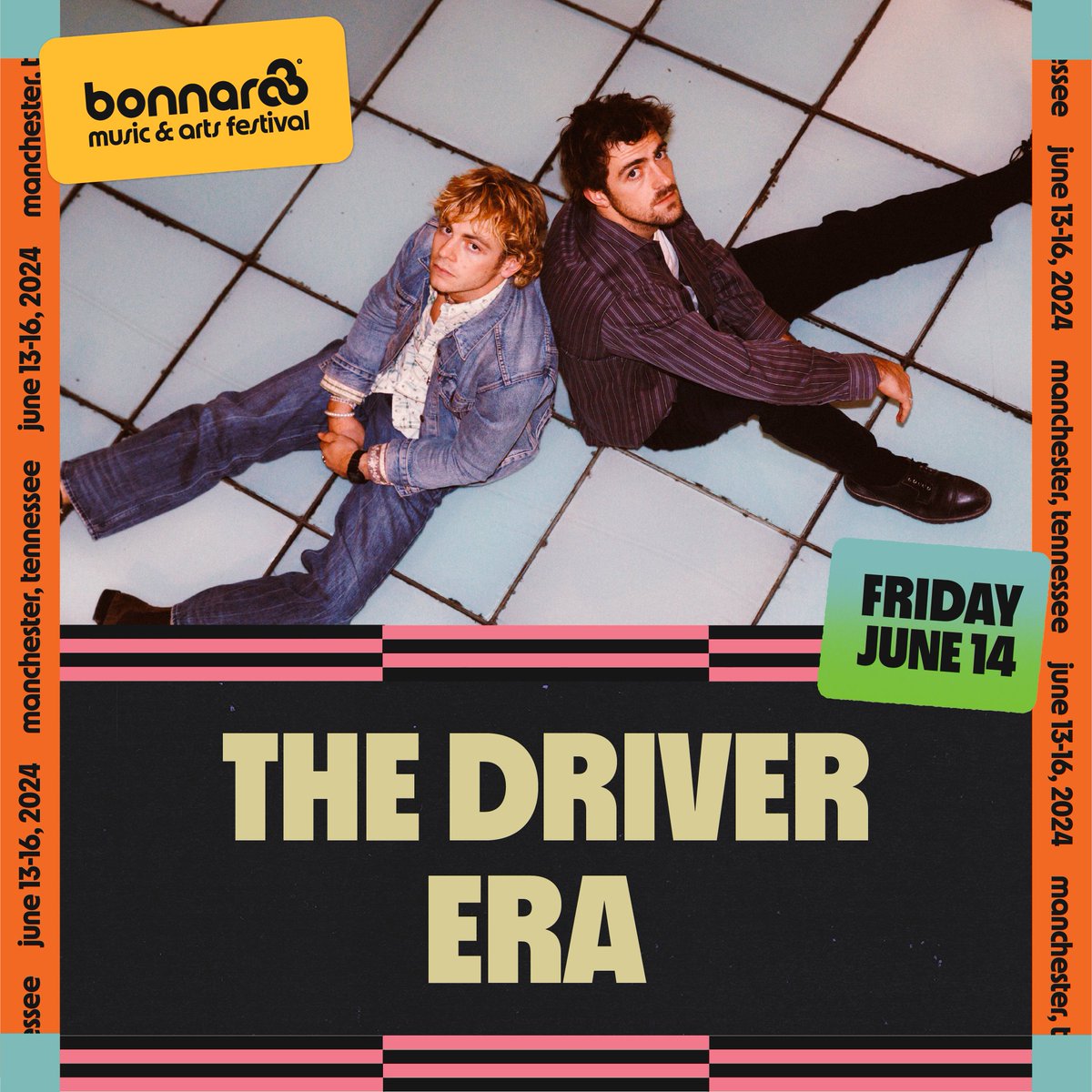 welcome to the farm @thedriverera 🌈 catch 'em take what stage at 4:45pm on friday of roooo!