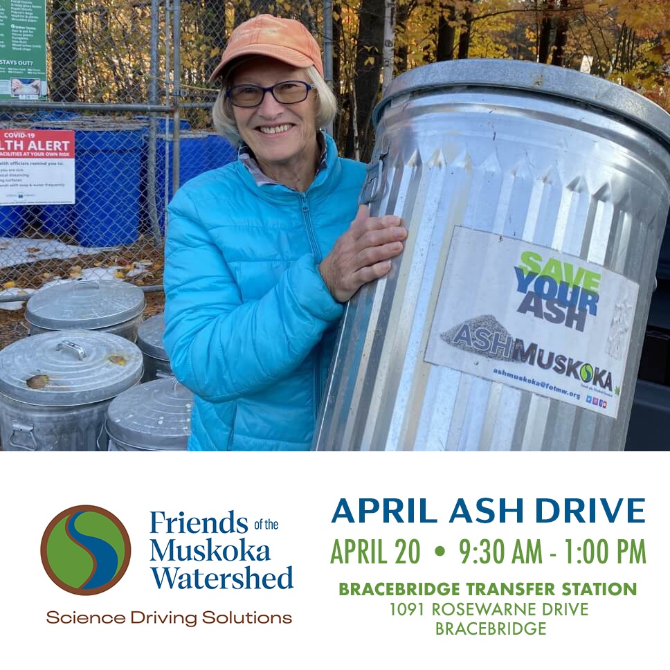 Save your ash! 🪵 Help the @FriendsMuskokaW. Bring your COLD clean ash to support their research Sat, April 20, 9:30am-1pm to the Bracebridge Transfer Station. Wood ash can be used safely to restore damage to forests/lakes caused by calcium (Ca) decline.