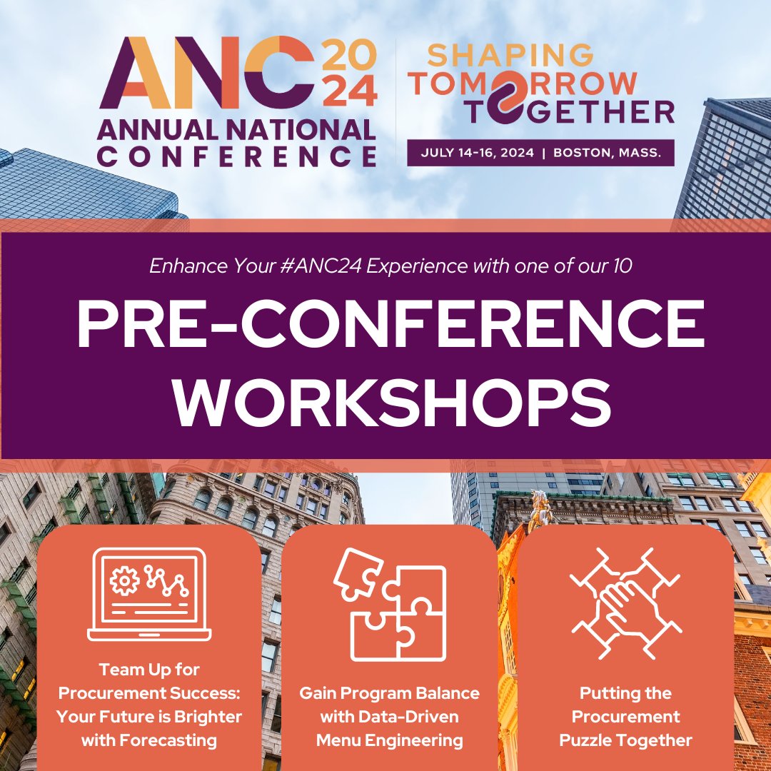 Don't forget to register for #ANC24 Pre-Conference Workshops! You still have time to register for these exciting sessions on Saturday, July 13, 2024. Jump start your education and networking at #ANC24! Visit the Pre-Con Workshop page for more information bit.ly/3Iqmzad