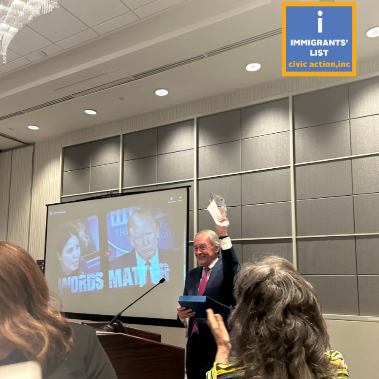 ImmigrantsList1's tweet photo. Thanks to all who joined Immigrants’ List Civic Action for our Capitol Awards during the AILA National Day of Action! The ILCA Capitol Awards recognize members of Congress that support humane immigration reform and combat anti-immigrant legislation. https://t.co/HZ7AnHYIpm