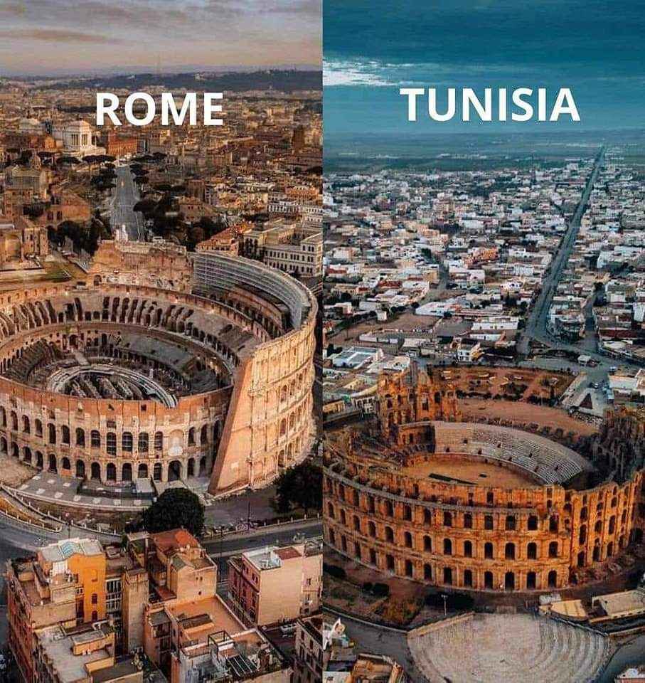 Древний театр находится не только в Риме, Италия, но и в Тунисе.