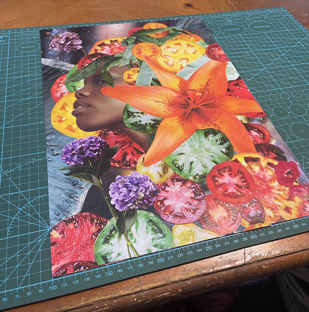 Today is World Art Day! ❤️ Here’s a piece I created this morning to counterattack the ☔️ #WorldArtDay #collage