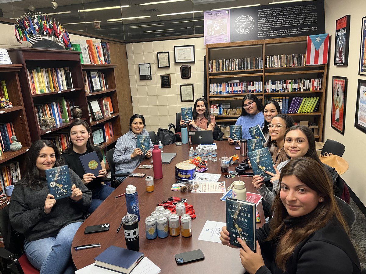 DePaul’s Latinx Book Club has been building community while discussing the powerful themes of 'Liliana’s Invincible Summer: A Sister’s Search for Justice.” They are hosting a conversation with author Cristina Rivera Garza on Wednesday. All are welcome: ow.ly/XjTO50RfpIC