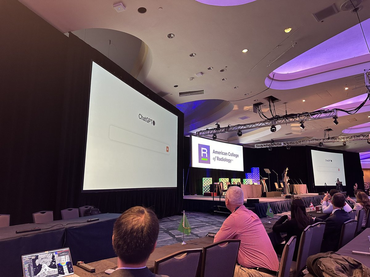 mitchelliung's tweet photo. Amazing talk on Generative AI in Radiology at #ACR, will be an exciting future using these models to support medicine. https://t.co/0o4Rw1CUiz