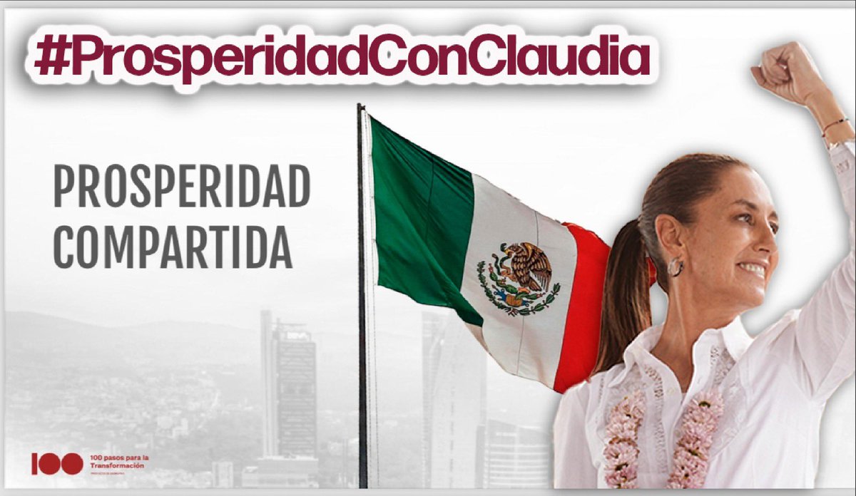 Simplificación e innovación 🧾
Seguridad y construcción de Paz 🕊️
Resultados económicos 💵
Nuevas inversiones 🏭
Solidez de la economía mexicana 🇲🇽
Economía Moral y austeridad republicana 👨‍👨‍👦
#ProsperidadConClaudia