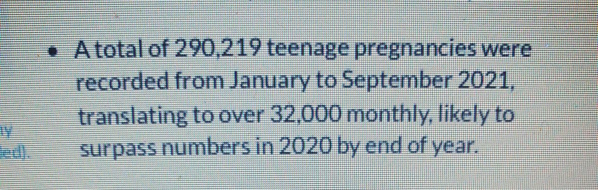 32,000 teenage pregnancies every month! The figures should be higher by now! Do we even know what they are up to?