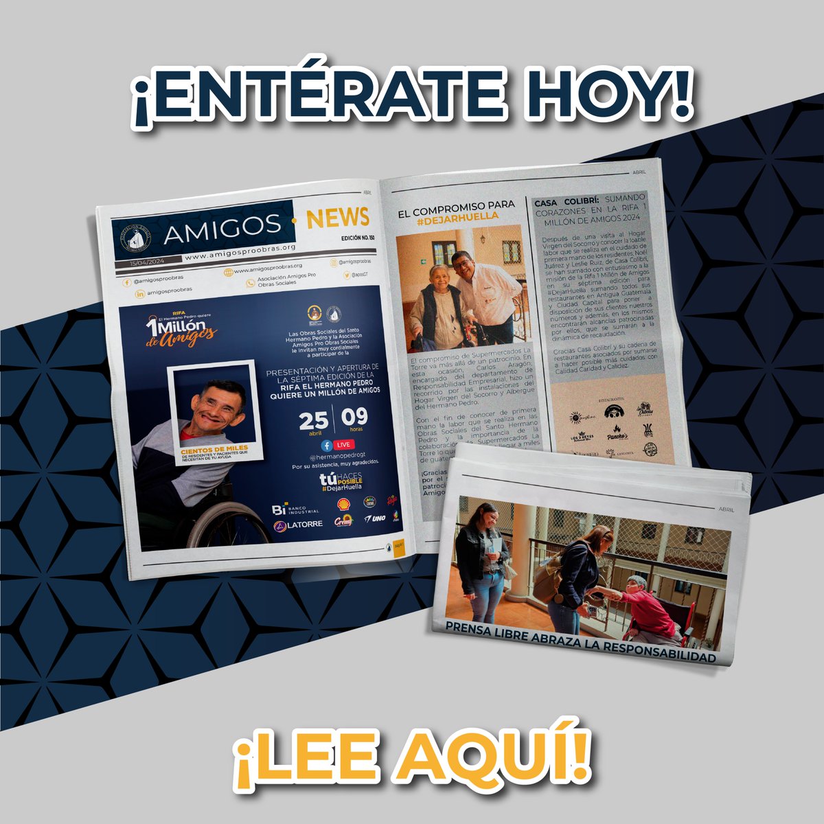 amigosproobras's tweet photo. 🗞Te invitamos a conocer sobre los proyectos, donaciones, amigos y más 📈en nuestra Edición #150 de AMIGOS NEWS
https://t.co/pGnFJvUXhj https://t.co/79kHw2tmjA