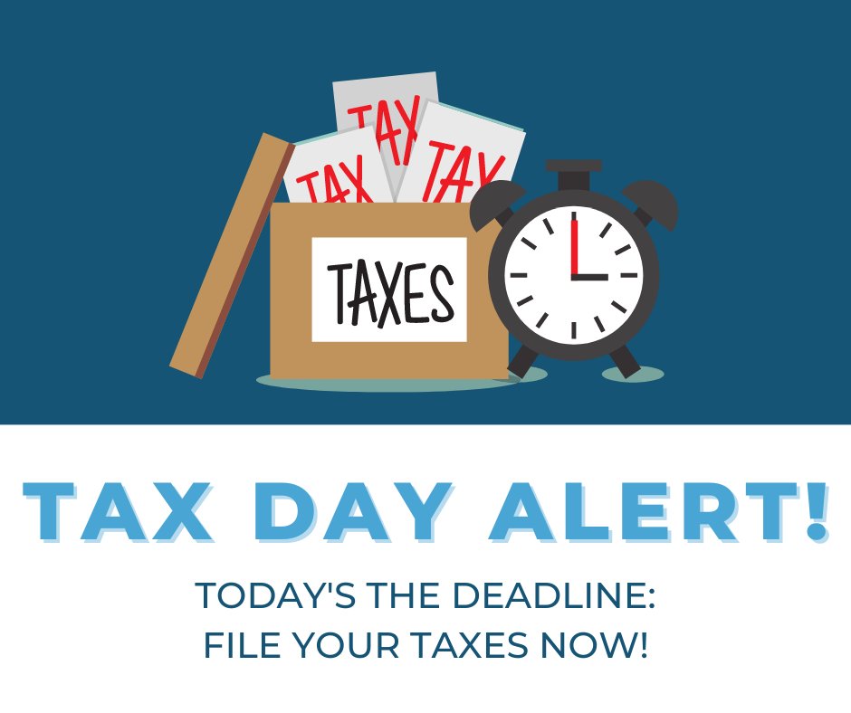 Today's the day to make it count, as we hit the final stretch of tax season. Whether you're racing to file or just double-checking those digits, remember: Today's the deadline! #TaxDay #FileYourTaxes #TaxDay2024