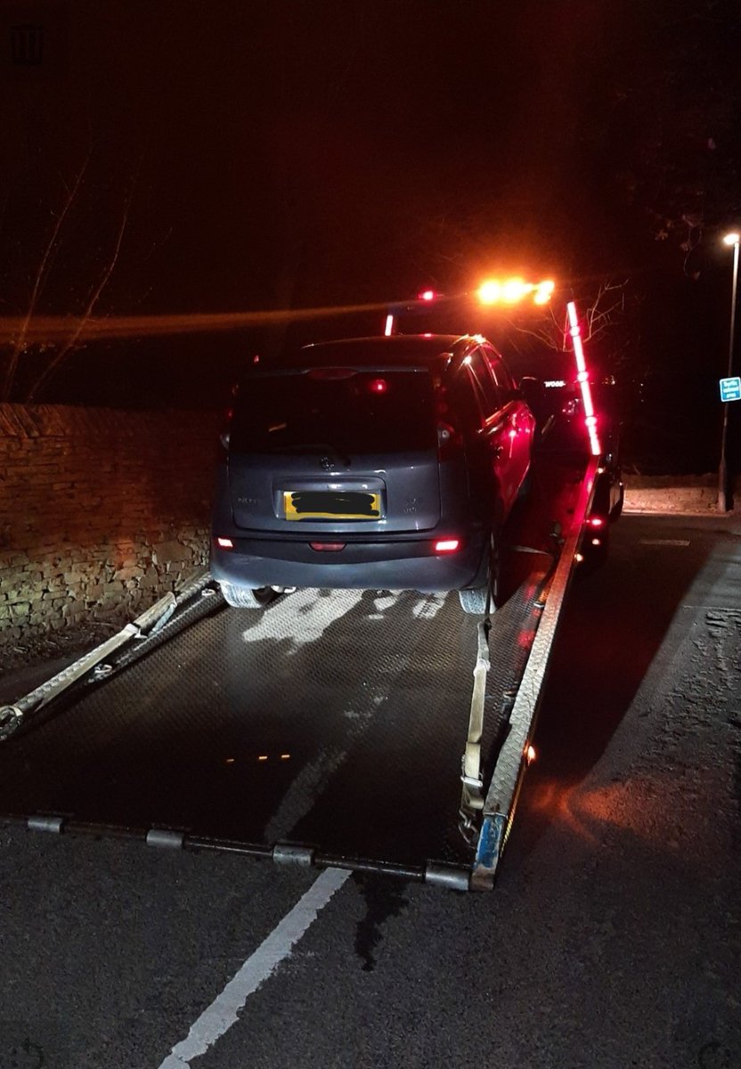 Whilst on the Bingley Rural patrol plan of Lee Lane, a vehicle was sighted driving at speed. It was located a short time later nearby - with no driver and seized for no insurance. 
#NotOnMyPatch
#RespondingToCommunityConcerns