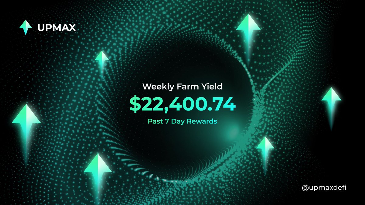 upmaxdefi's tweet photo. Today marks week 4 running the UPMAX protocol. Despite the market conditions, UPMAX continues to keep consistent with its yield. Check out our 7 day yield below โฌ๏ธ https://t.co/23cYxwygtO
