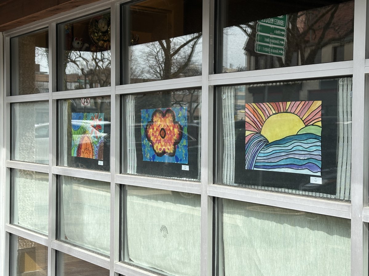 It's a perfect day to enjoy Art in Bloom! Check out student artwork showcased in 80+ downtown HP store windows. Thank you to the businesses, PTOs, 112 Education Foundation, art teachers, and our very talented students for bringing this community collaboration to life! #112leads
