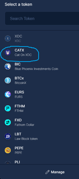 🚨🚨Another important update!!!🚨🚨 Now you can swap on @Fathom_fi DEX without entering the contract adress of $CATX , just search or select the token from the list!!! 🙀👀👀👀🐈‍⬛🐈‍⬛🐈‍⬛ Use this link to buy $CATX meme Cat on XDC dapp.fathom.fi/#/swap