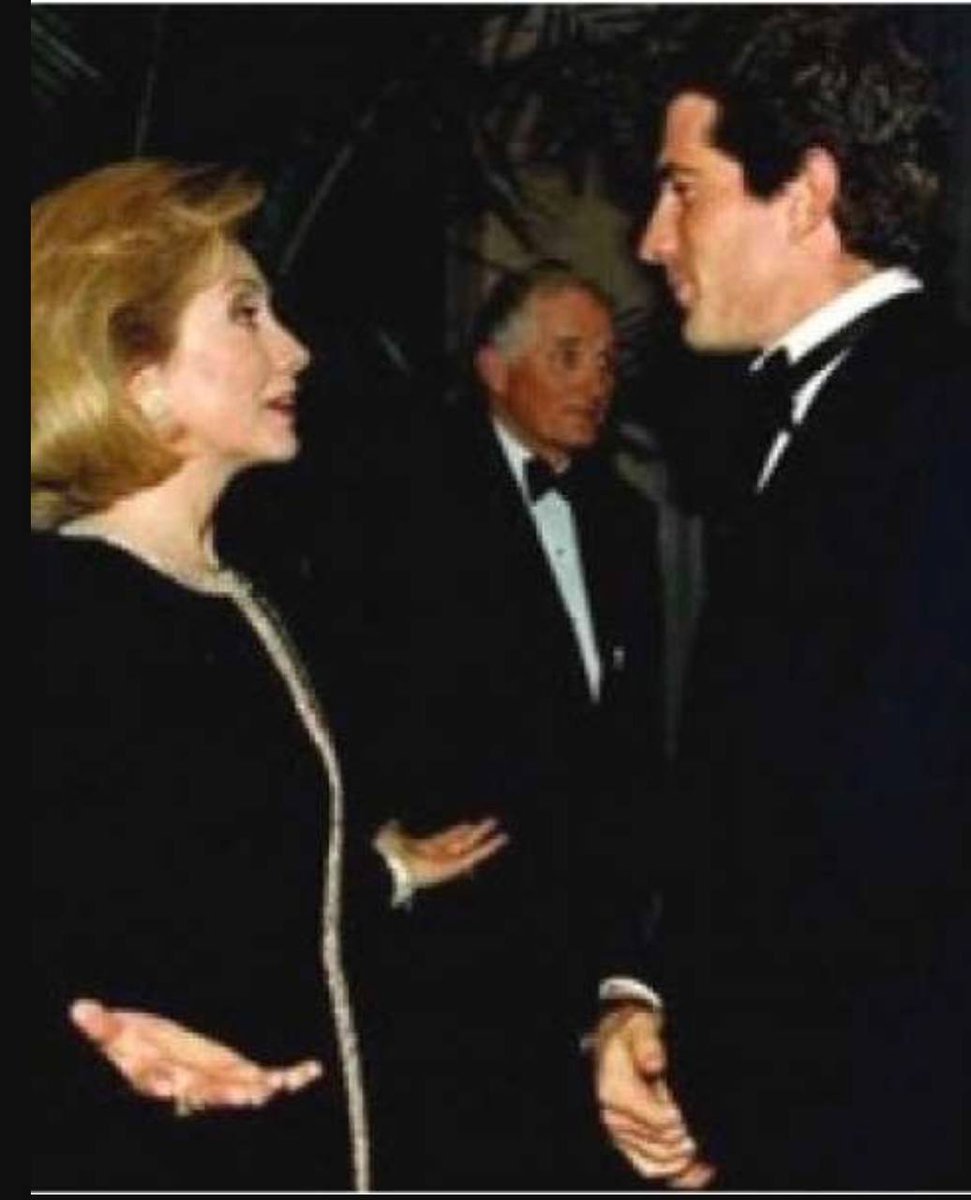 JR facing the baphomet. 

That’s Hillary not Barbara Walter.