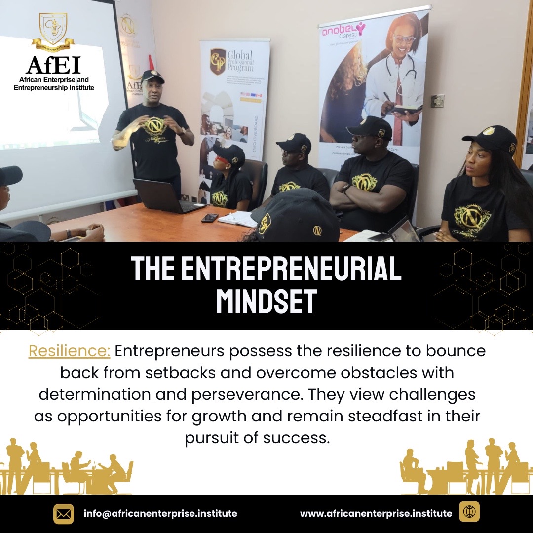 AfEInstitute's tweet photo. Entrepreneur Mindset-
RESILIENCE: 
"Embracing setbacks as stepping stones, entrepreneurs exemplify resilience on the path to success."
#entrepreneurship #entrepreneurshipdevelopment #nationaldevelopment #nationaldevelopmentstrategy #africanenterpriseinstitute https://t.co/GnW3WG3c04