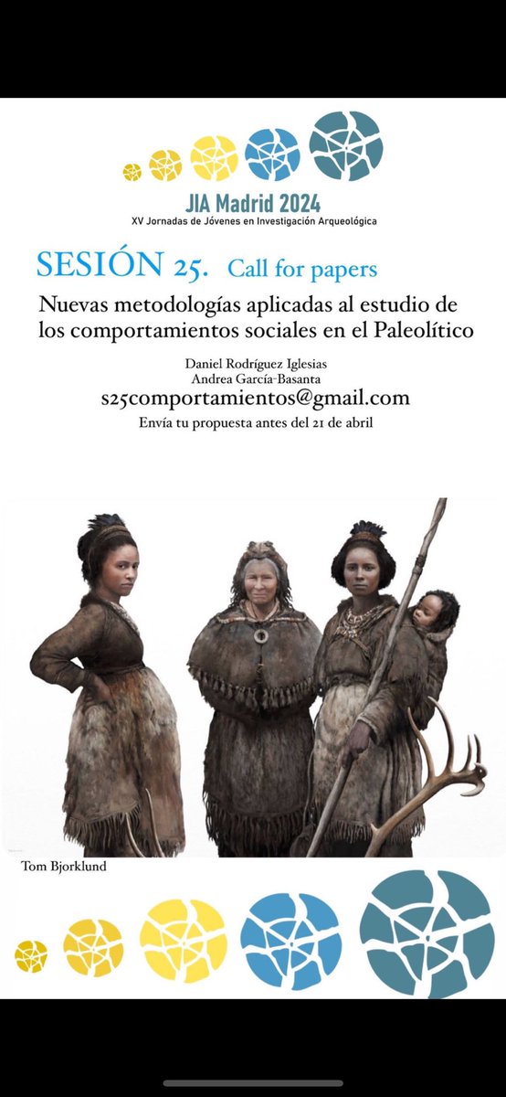 AndreaBasant's tweet photo. Últimos días para mandar las propuestas de comunicación para las @JIAMADRID2024 
¡¡¡Sesiones 25 comportamientos sociales en el paleolítico y 22 espacios musealizados!!! https://t.co/xfog4e0dOq