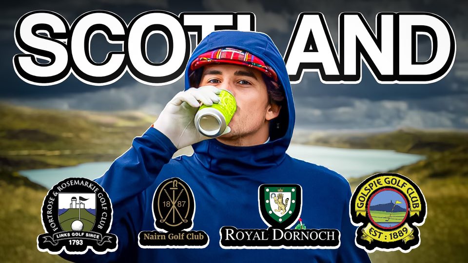 Video from my Scotland trip is live! Half vlog half golf! Think yall will like this one. All support is appreciated 🏴󠁧󠁢󠁳󠁣󠁴󠁿🤝