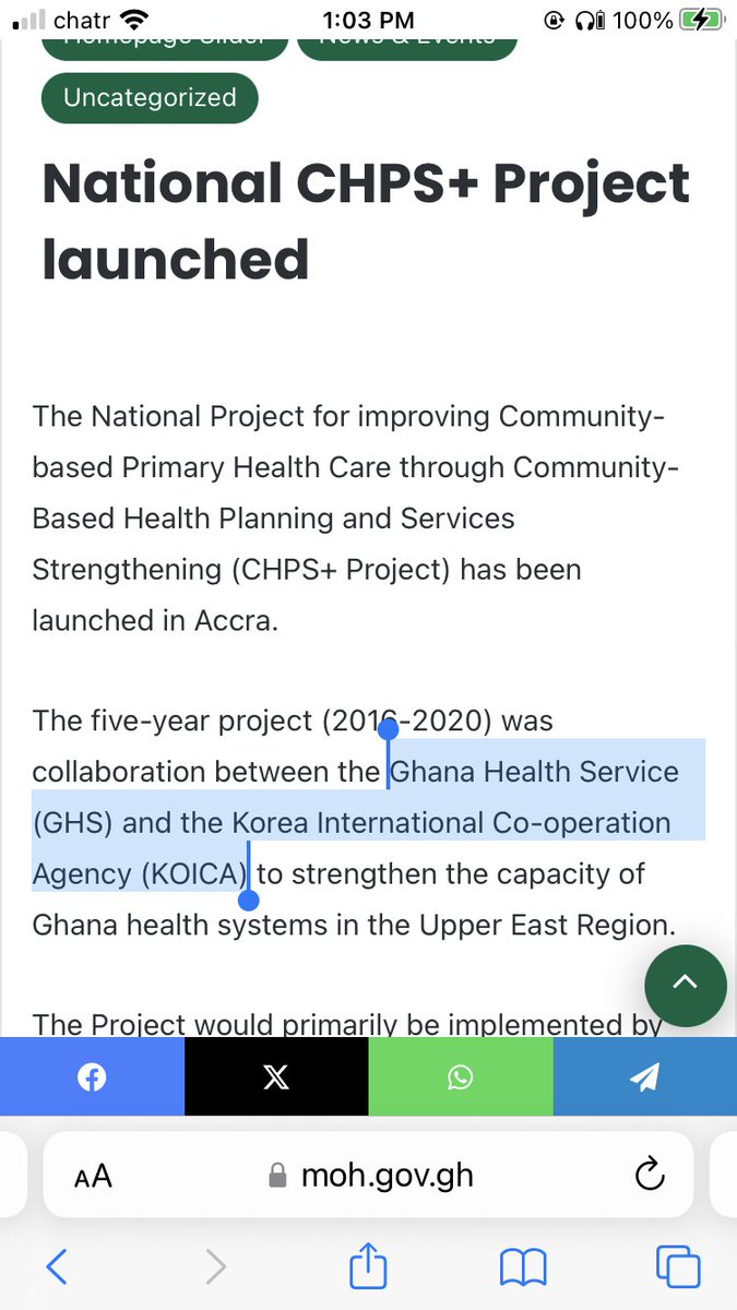 Excuse me, wasn’t the CHPS a Ghana Health Service (GHS) and the Korea International Co-operation Agency (KOICA) project? 

Why are you saying it’s your contribution?