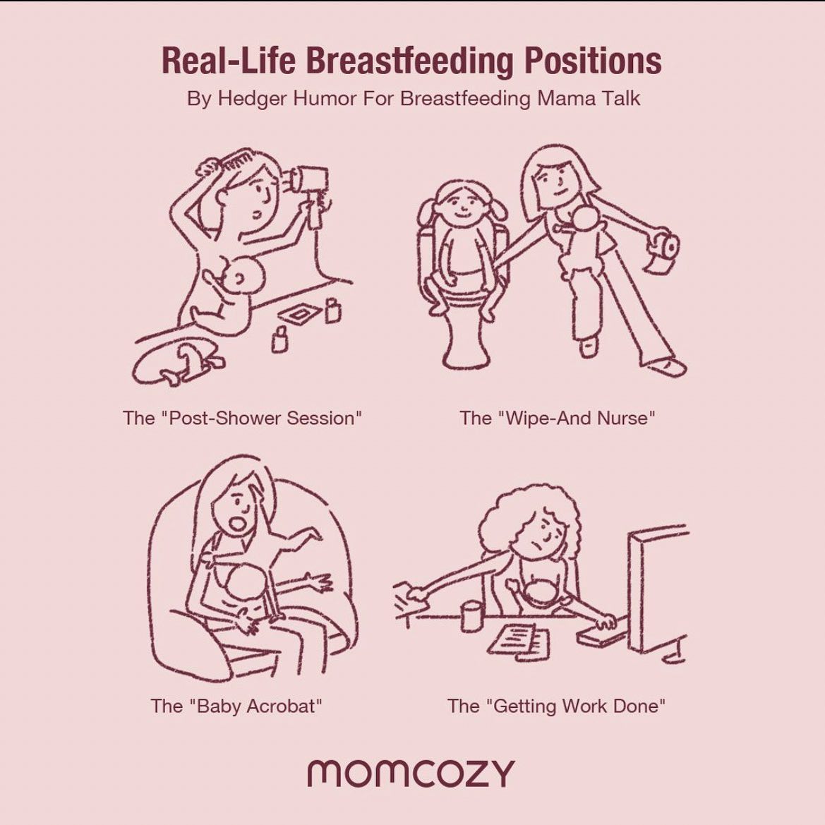 Hey Mama, which breastfeeding position do you rock?
A.🚿👶
B.🤱🧻
C.🤸‍♂️😂
D.💻🍼
E. All of the above 😂

#Momcozy #BeACozyMom #CozyCare #momcozymoments #breastfeedingpositions #breastfeedingmoms #breastfeedingmemes #breastfeedinglife #momlife #breastfeedingmama #breastfeedingmommy