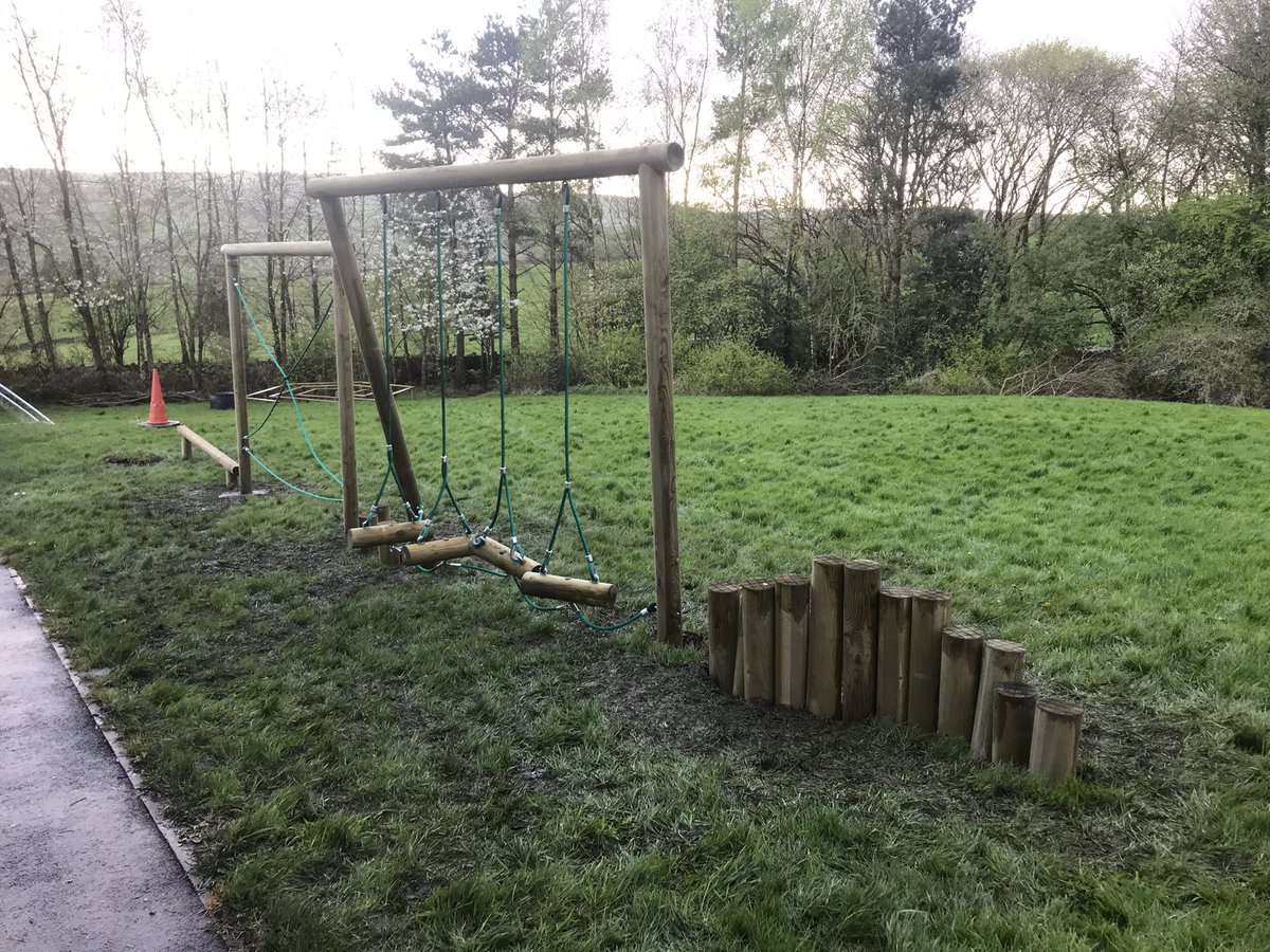 MidgleySchool's tweet photo. Very excited to see @RedMonkeyPlay on site today starting the installation of our new trim trail! Many thanks to @midgleyvillage community forum and Hebden Bridge rotary club for their generous donations which topped up the efforts of @MidgleySchool pupils to make it possible 🎉 https://t.co/cnYK1n2l4f